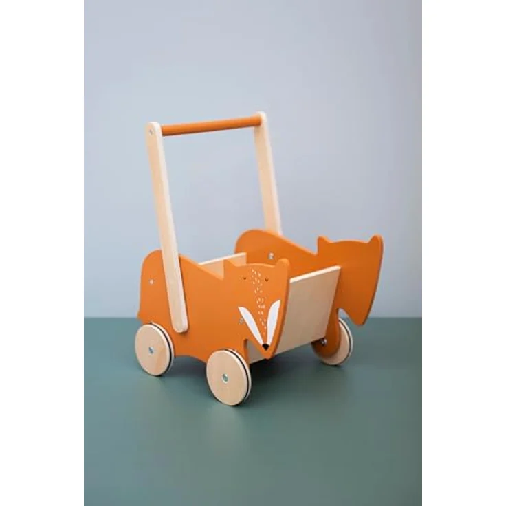 Trixie Baby Lernlaufwagen, Holz, FSC©-zertifiziert, wasserbasiert lackiert, ideal für Laufanfänger, 18m+ – Bild 2