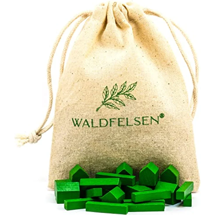 Waldfelsen Siedler Holzfiguren Einzelsets, Handgefertigte Massivholzfiguren in Grün, für Brettspiele – Bild 3