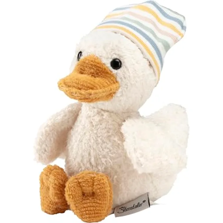 Spieltier, Kuscheltier Mini Ente Edda Lou mit Beanie Mütze, Trösterchen für Jungen und Mädchen - Preisvergleich