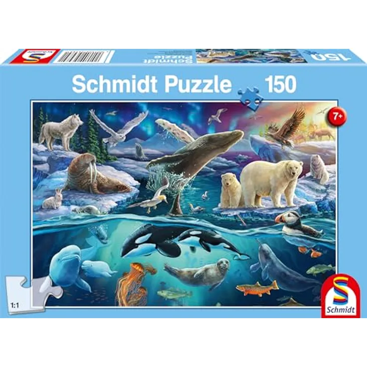 Schmidt Spiele 56484 Tiere in der Arktis, 150 Teile Kinderpuzzle, bunt