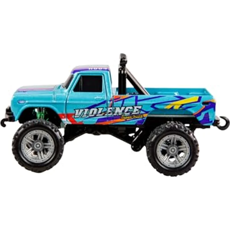 Amewi RC-Monstertruck Die Cast 1:64 RTR, blau, mit 3 Geschwindigkeitsstufen, kinderfreundlicher Tempomat-Funktion und LED-Beleuchtung – Bild 3