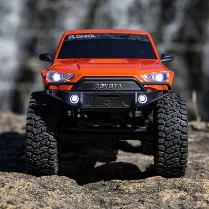 Axial SCX24 Toyota 4Runner 1/24 4WD RTR, Micro-Crawler mit Spektrum SLT2, 350 mAh LiPo Akku & USB-Ladegerät, orange – Bild 4