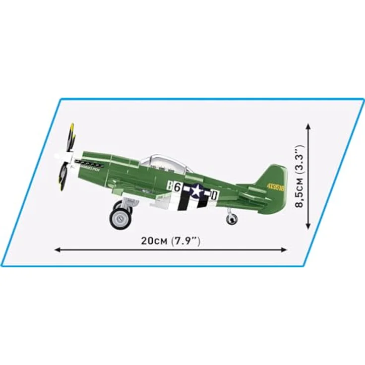 COBI North American P-51D Mustang, Modellflugzeug aus Bausteinen, made in EU – Bild 4
