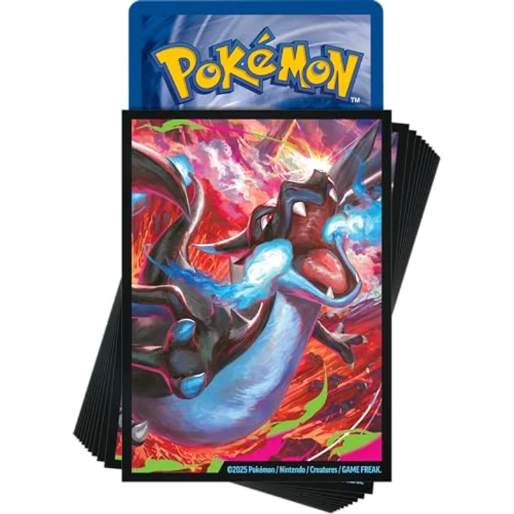 Pokémon TCG: Mega Charizard X ex Ultra-Premium-Kollektion, mit 1 Folien-Promo-Karte, 65 Kartenhüllen, Spielmatte, Deckbox, Metallmünze und 18 Boosterpacks – Bild 5