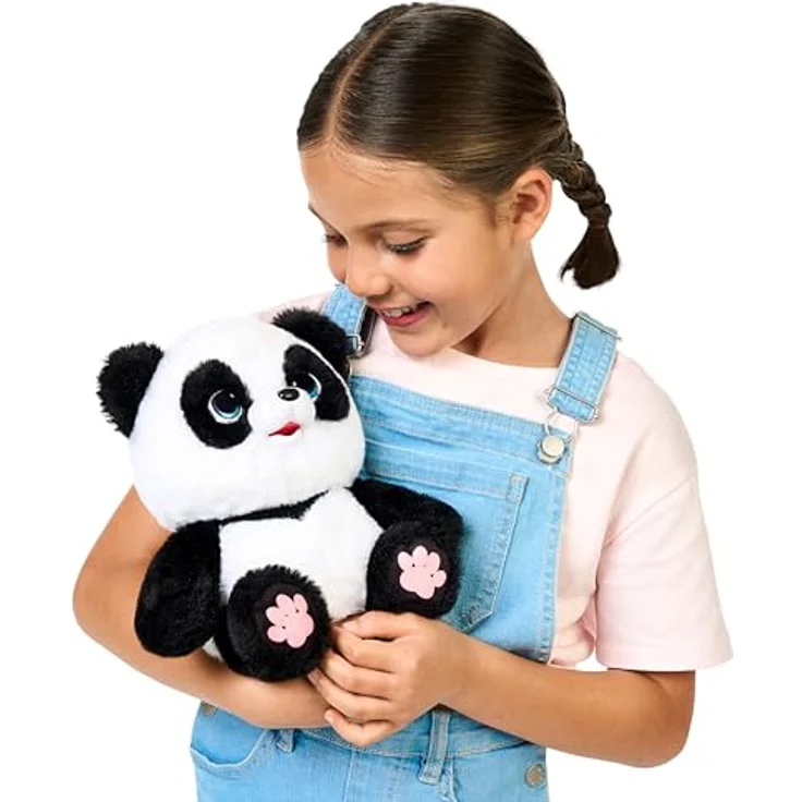 Moose Little Live Pets My Baby Panda, interaktive Plüschfigur mit über 50 Geräuschen und Reaktionen, inklusive Töpfchen und Bambusstäbchen, H30 x B17 cm – Bild 8