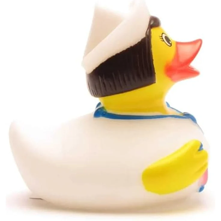 Duckshop Badeente - personalisierbar (Krankenschwester Ente) mit Wunschtext bis 10 Zeichen, 8 cm groß, aus Vinyl – Bild 4