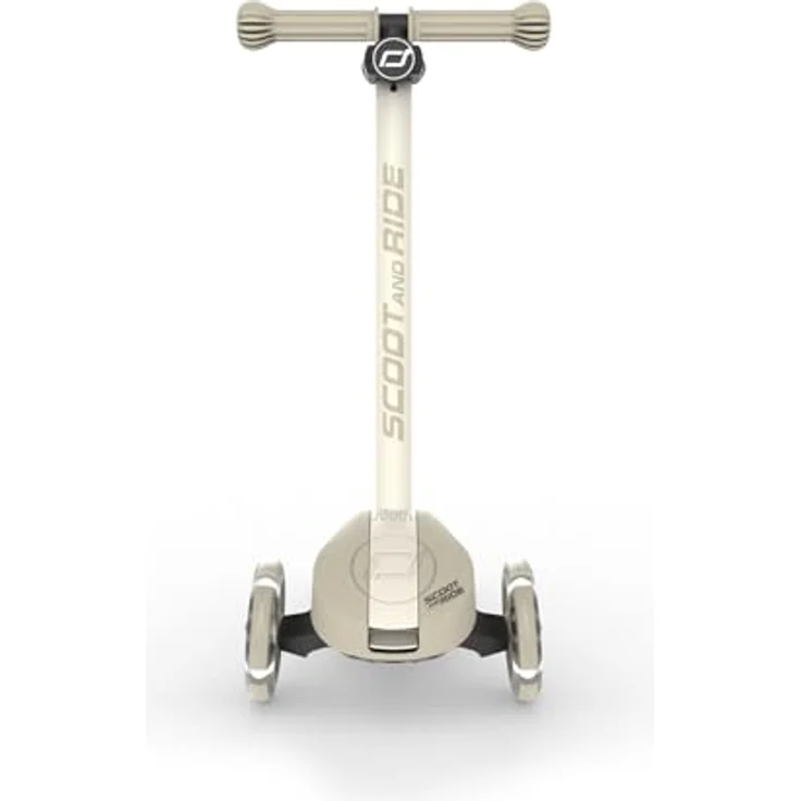 Scoot & Ride Highwaykick 3S Kinderroller, höhenverstellbar, 2-fach Lenkung, LED-Räder, zusammenklappbar, für Kinder 96-130 cm, Ash – Bild 2