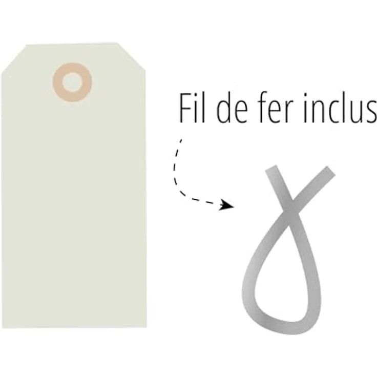 agipa 101580 Gepäckanhänger, 120 x 57 mm, neutral, mit Draht – Bild 3
