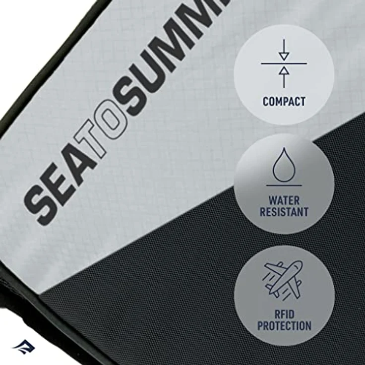 Sea to Summit Ultra-Sil Geldbörse RFID-Blocker Schutz, grau, 4 Fächer für Karten, 2 Geldscheinfächer, Zipperfach für Münzgeld – Bild 3
