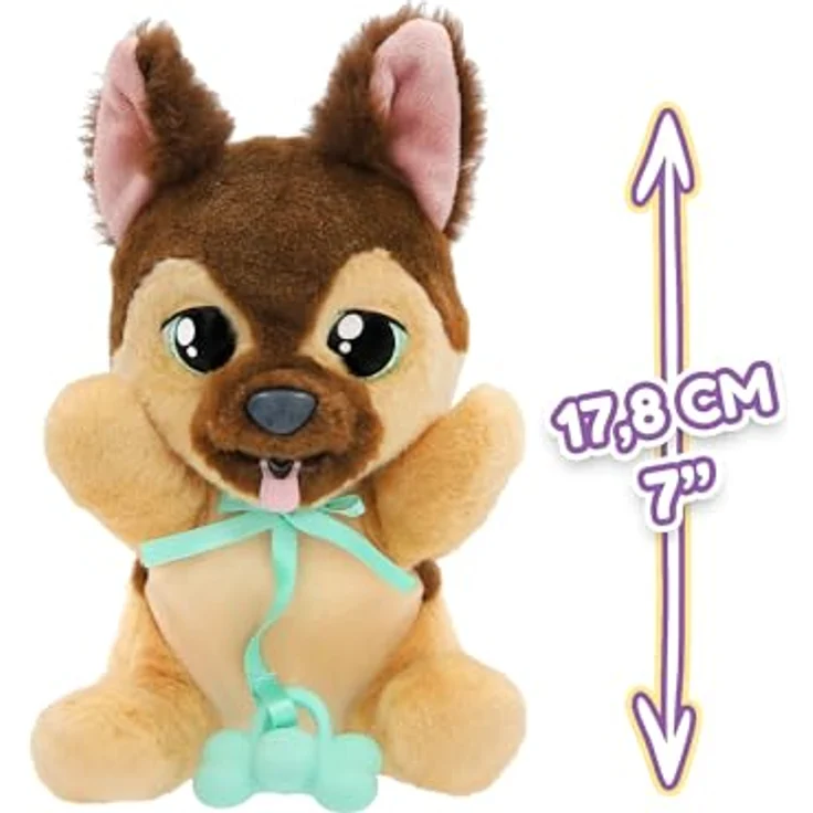 NoBrand Baby Paws Yummy, interaktives Plüschtier in Form eines Deutschen Schäferhundes, 17,5 cm, mehrfarbig, für Kinder ab 1,5 Jahren – Bild 3