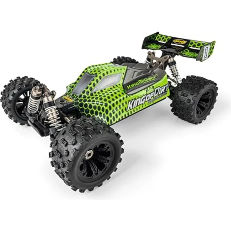 Carson 1:8 King of Dirt Buggy 2.0 RTR - Brushless, 2x Lipo Akkus und Ladegerät in Grün – Bild 3