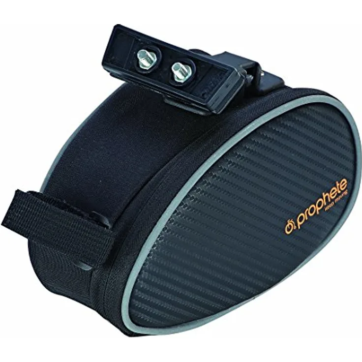 Prophete Fahrradtasche, Sattelpacktasche, 1,6 Liter Volumen, Montage unter dem Sattel, wasserabweisend, Breite 17 x Höhe 11 x Tiefe 10 cm, schwarz