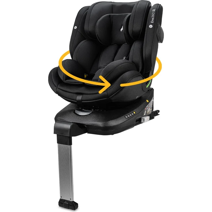 Osann Autokindersitz Eno360 SL i-Size, 360° drehbarer Reboarder Kindersitz Isofix, 40-150 cm, Baby Autositz - Osann Autokindersitz Eno360 SL i-Size, ab: Geburt, bis: 12 Jahre, Schwarz – Bild 1