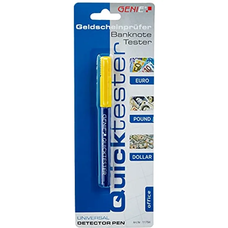 GENIE Quicktester Geldscheinprüfstift (unkomplizierter Schutz vor Falschgeld), 1 Stück