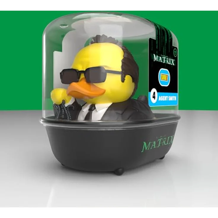 TUBBZ Erstausgabe: The Matrix - Agent Smith, Cosplaying-Gummiente Vinylfigur, 9 cm, in stapelbarer Vitrine – Bild 2