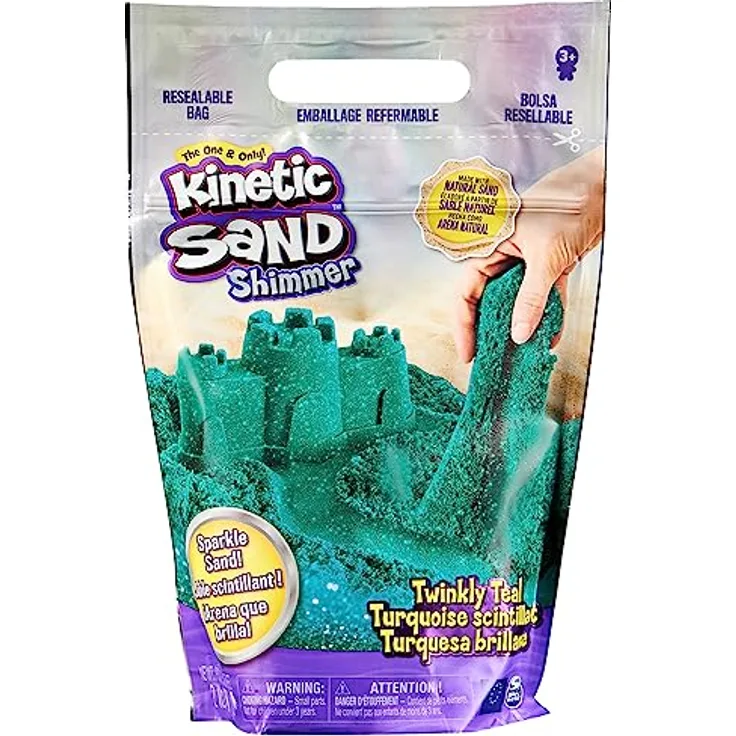 Kinetic Sand Schimmersand Petrol, 907 g - blaugrüner Glitzersand für Indoor-Sandspiel aus Schweden, ab 3 Jahren - Preisvergleich