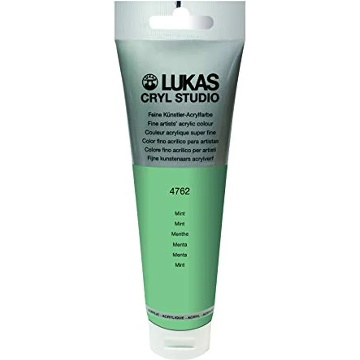 LUKAS Cryl Studio 125 ml, Premium-Acrylfarbe in Mint, hohe Farbbrillanz und Deckkraft, schnelltrocknend, wasserverdünnbar – Bild 1