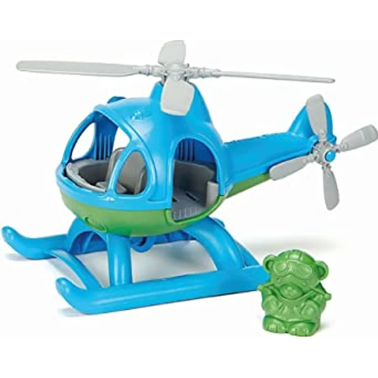 Green Toys 8601060 Hubschrauber, Helikopter, Spielflugzeug, nachhaltiges Spielzeug für Kinder ab 24 Monaten – Bild 5
