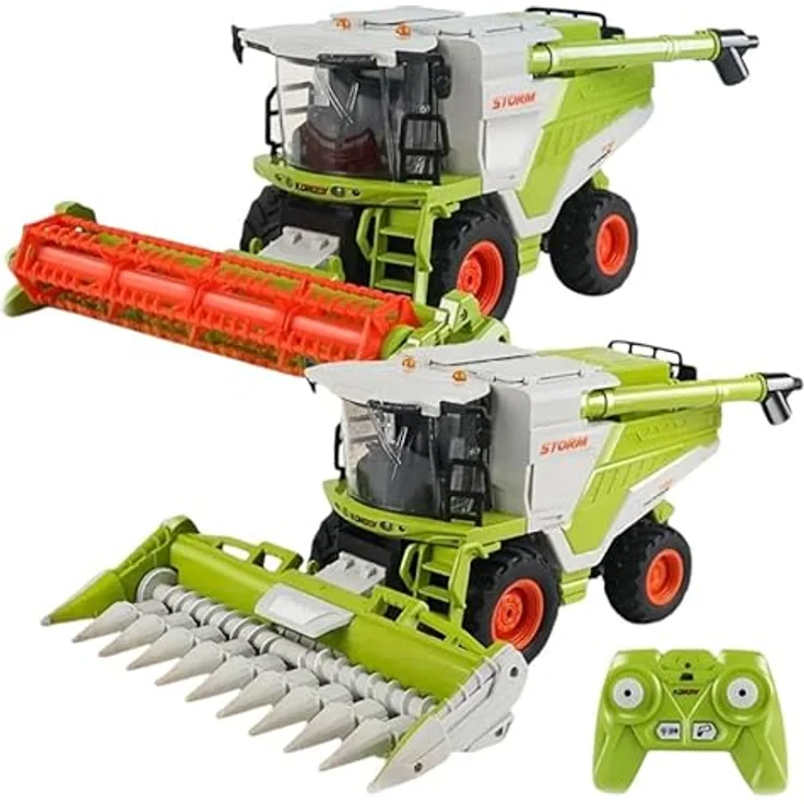 COIL RC Traktor Mähdrescher - Ferngesteuerter Traktor ab 3 Jahre, 6-Kanal Funk-Traktor mit Licht und Ton, Robuster ABS-Kunststoff, 1:24 - Ideal für Kinder ab 3 Jahren – Bild 4