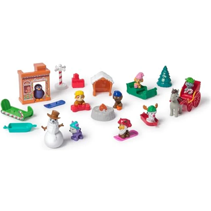 PAW PATROL Adventskalender 2024 – 24 Spielzeug-Überraschungen, 7 Welpenfiguren, Winterwelt, ab 3 Jahren – Bild 4