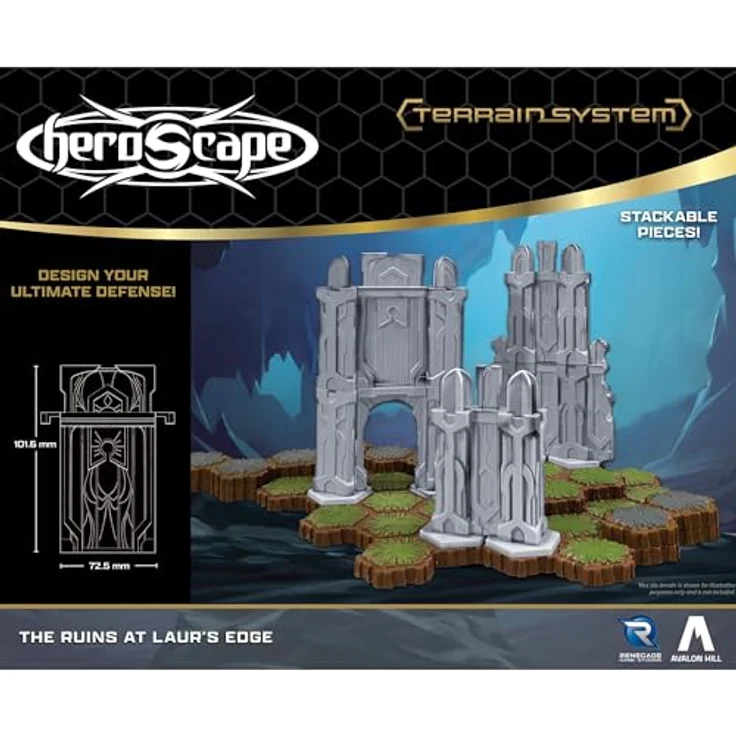 Renegade Heroscape Terrain-Erweiterung The Ruins at Laur's Edge, strategisches Brettspiel für Spieler ab 14 Jahren, englische Version – Bild 4