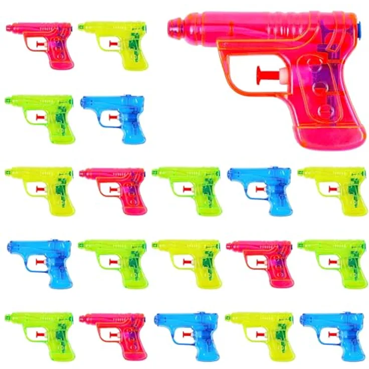 THE TWIDDLERS 40 Kleine Wasserpistolen, 4 Farben (Gelb, Grün, Blau, Rot) - Ideal für Kindergeburtstage, Gastgeschenke und Strandpartys