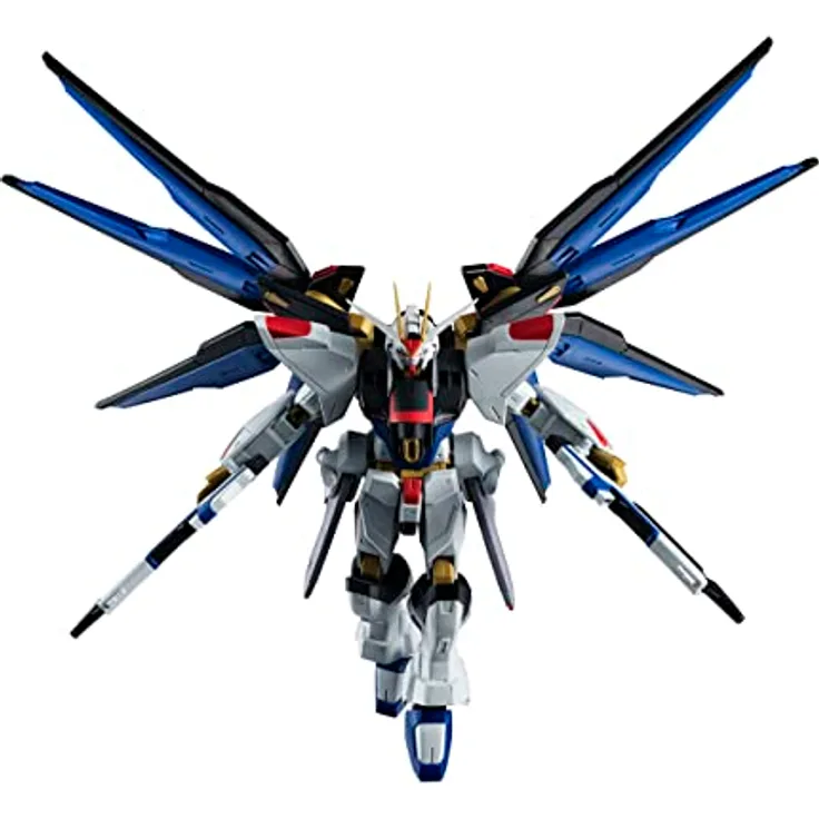 TAMASHII NATIONS BANDAI Mobile Suit Gundam Seed Destiny ZGMF-X20A Strike Freedom Gundam, 15 cm Sammelfigur aus schwarzem PVC