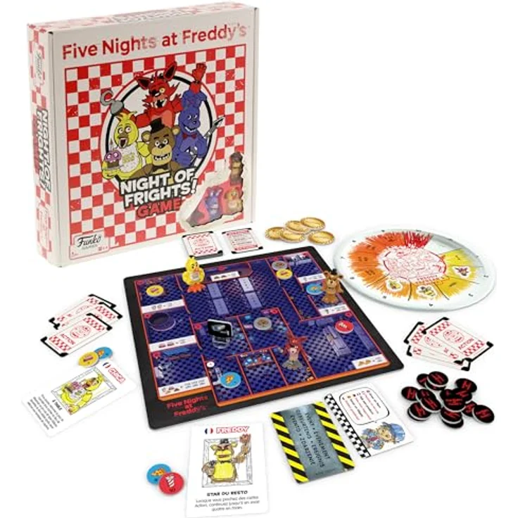 Funko Games Five Nights at Freddy's - Night of Frights, Brettspiel für 2-4 Spieler, mit Freddy, Bonnie, Chica und Foxy, ab 8 Jahren, 30 Minuten Spielzeit – Bild 1