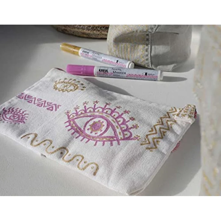 Kreul Textil Marker Glitter medium 5er Set – Bild 4