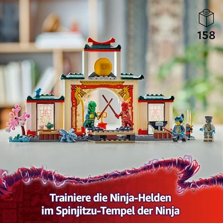 LEGO NINJAGO Spinjitzu-Tempel der Ninja - Bauset mit Minifiguren und Drachen Figur - Actionreiches Spielzeug für Jungen und Mädchen ab 4 Jahren 71831 – Bild 2