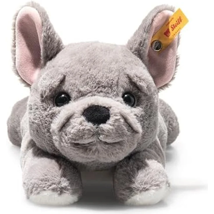 Steiff Kuscheltier Soft Cuddly Friends Französische Bulldogge Brie, grau, 24cm, waschbar bis 30°C – Bild 2