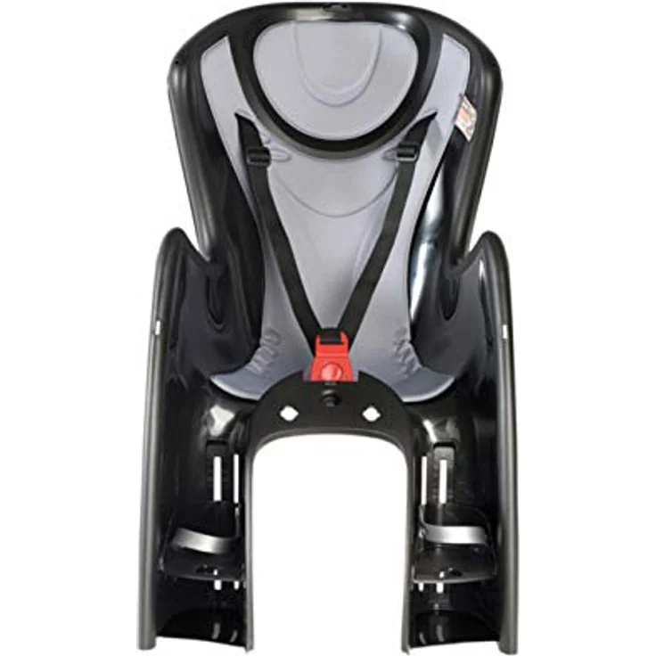 OKBABY Herren Baby Shield Kindersitz-Halterung, Schwarz und Silber, S, für Fahrradsitze mit europäischer Norm ISO 11243, ergonomisches Design, bis zu 22 kg Kindergewicht, höhenverstellbare Fußstützen – Bild 1