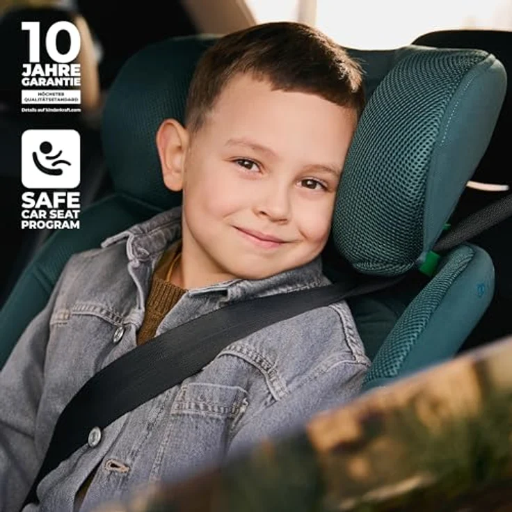 KinderKraft XRIDER 2 i-Size, Kindersitz mit Sicherheitsfeatures in grün – Bild 14