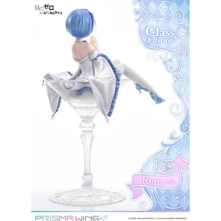 Prime 1 Studio Re:Zero - Starting Life in Another World Prisma Wing PVC Statue 1/7 Rem Glass Edition, 23 cm hoch, detailgetreue Sammelfigur mit Sockel und Geschenkbox – Bild 8