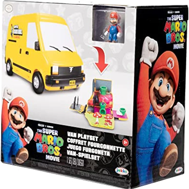 Jakks Pacific Nintendo Super Mario Movie Mini World Van Spielset, inkl. Mini-Mario-Figur, mit Warpzone-Universum, 18 x 18 x 10 cm, Kunststoff, ab 3 Jahren – Bild 10