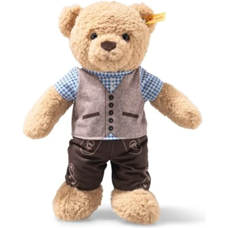 Steiff Ben Teddybär, Kuscheltier in bayrischer Tracht, 30 cm, beige, handgefertigt, waschbar bei 30 °C – Bild 1