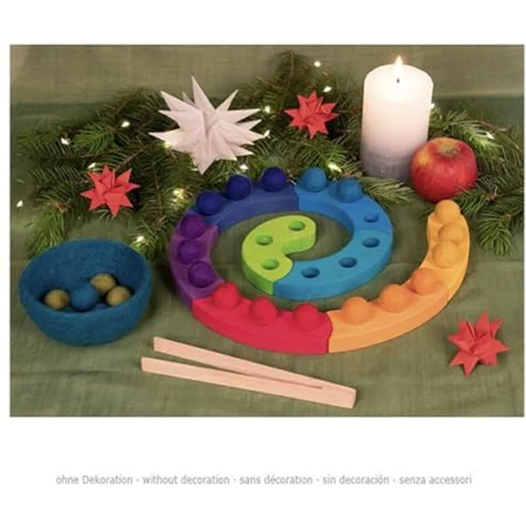 Goki Holz-Farbsortierspiel Spirale, 29-tlg. Lernspielzeug zur Förderung von Farben- und Formenverständnis, bunt – Bild 4