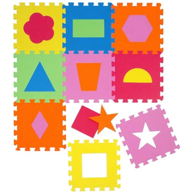 LittleTom 10 Teile Spielmatte Baby ab Null - 30x30 Schaumstoff Puzzlematte Kinder Isomatte Baby Spielteppich Outdoor - Puzzle Teppich Matte Baby Krabbelmatte Abwaschbar Bodenschutzmatte Kinderzimmer – Bild 2