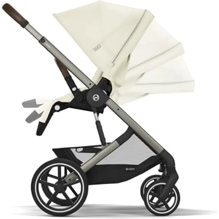 Cybex Kinder-Buggy Balios S Lux Kinderwagen - Kollektion 2025, mit ergonomischer Liegeposition, verbesserte Allrad-Federung, XXL Sonnenverdeck - Blau – Bild 6