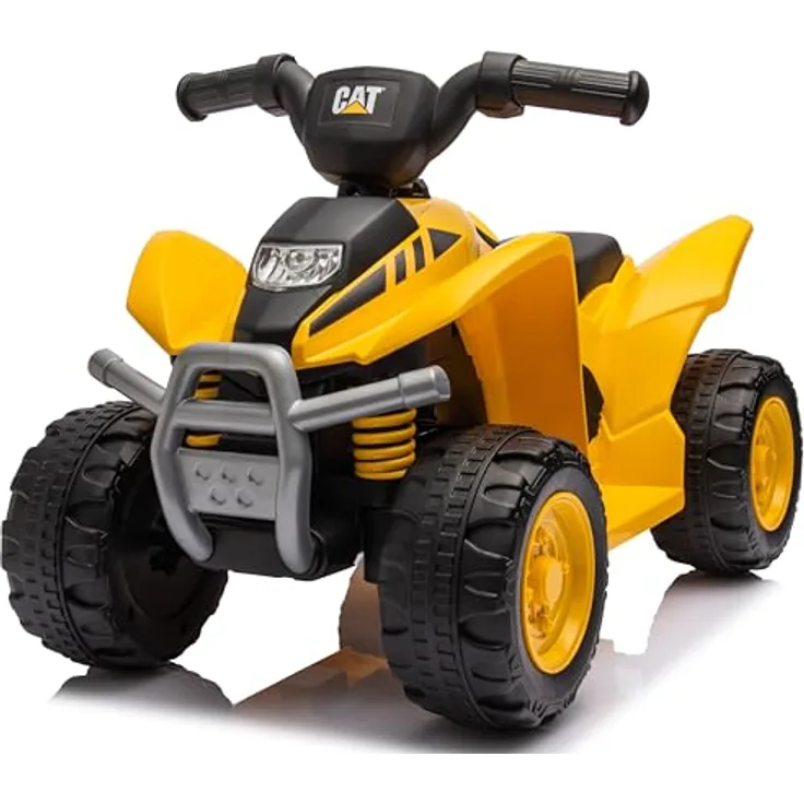 sun baby Kinder Elektro Quad mit Akku, Elektroauto für Kinder 18 bis 36 Monate, Geländeräder, elektrischer Antrieb, konturierter Sitz (Gelb)