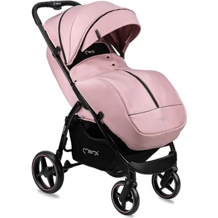 MoMi Kinder-Buggy Miya, Einhand-Faltsystem, große EVA-Räder, XXL-Verdeck, inkl. Zubehör bis 22 kg – Bild 17