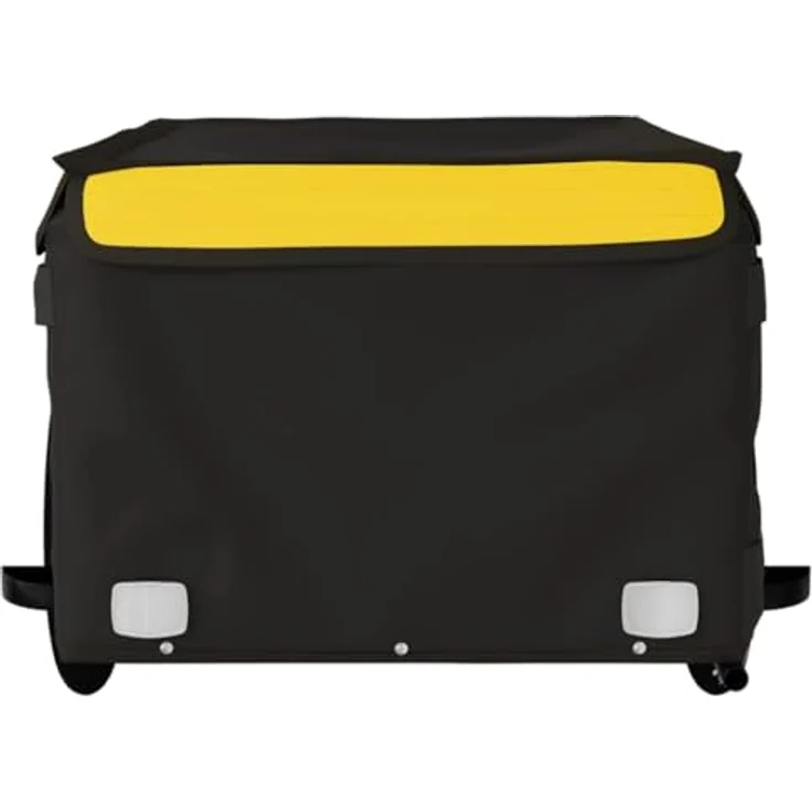 vidaXL Fahrradlastenanhänger Schwarz und Gelb 45 kg Eisen, Robustes Material, Cleveres Design – Bild 7