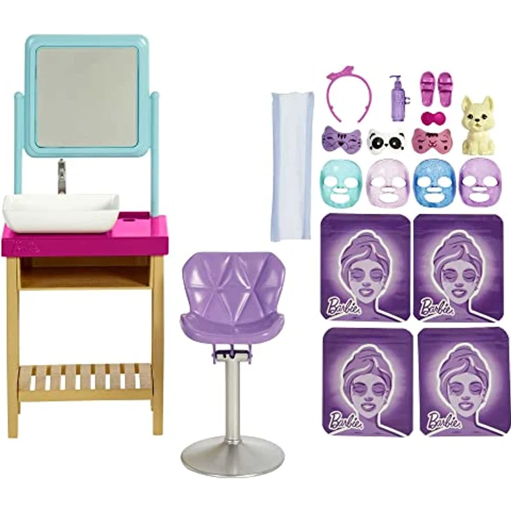 Mattel - Barbie Glitzer-Gesichtsmasken Wellnesstag – Bild 6