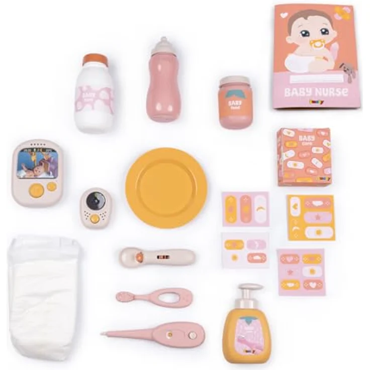 Smoby Baby Nurse Cocoon 3-in-1 Puppenmöbel, Spielset mit Pflege-, Schlaf- & Essbereich, inkl. 20 Zubehörteilen, für Puppen bis 42 cm, ab 3 Jahren – Bild 3