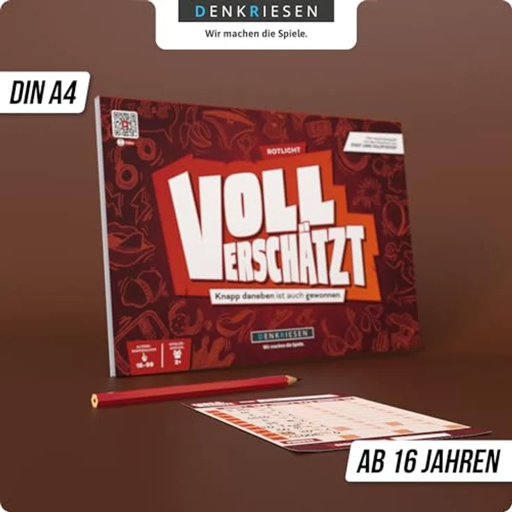 DENKRIESEN VOLL VERSCHÄTZT! Rotlicht Edition, Lustiges Schätzspiel mit 350 pikanten Fragen, DIN A4 Spielblock, Ab 16 Jahren, Ohne Internet – Bild 3