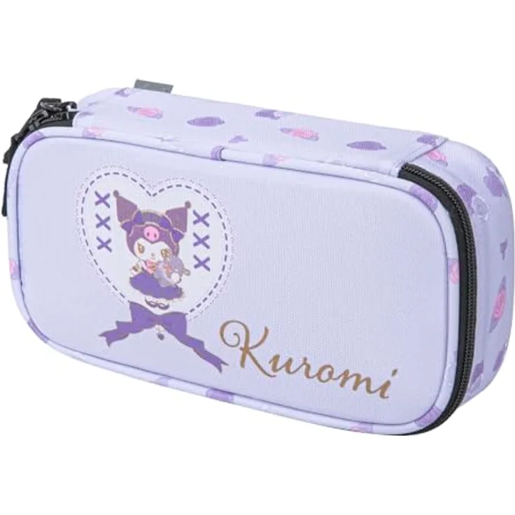 Baagl Federmäppchen Kuromi Sweet One, geräumiges Etui mit durchdachter Innenaufteilung, 23 × 12 × 5 cm, aus recyceltem Polyester