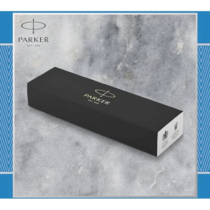 Parker IM Premium Füllfederhalter, eleganter Schreibstift mit blau-grauem, metallic lackierten Gehäuse und Edelstahlfeder – Bild 5
