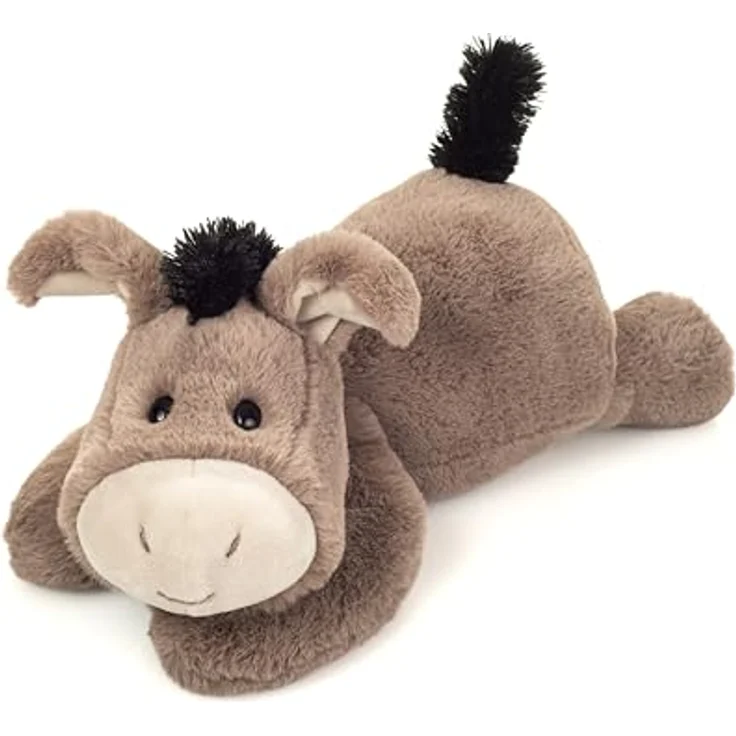 Hermann Teddy Herzekind 93975 Esel Eddy, Kuscheltier aus weichem Plüsch, liegend 38 cm, für Kinder ab 0 Monaten, waschbar – Bild 1