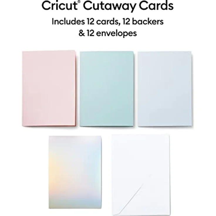 Cricut Cutaway -Karten | Pastell | 12,1 cm x 16,8 cm (Cricut -Größe R40) | 12-Pack | Zur Verwendung mit Cricut Card Matte - 2x2 – Bild 2