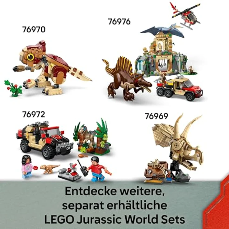 LEGO Jurassic World 76973, Raptor & Titanosaurus Set mit 582 Teilen, für Kinder ab 7 Jahren, inkl. Mini-Figuren und Fahrzeug – Bild 7